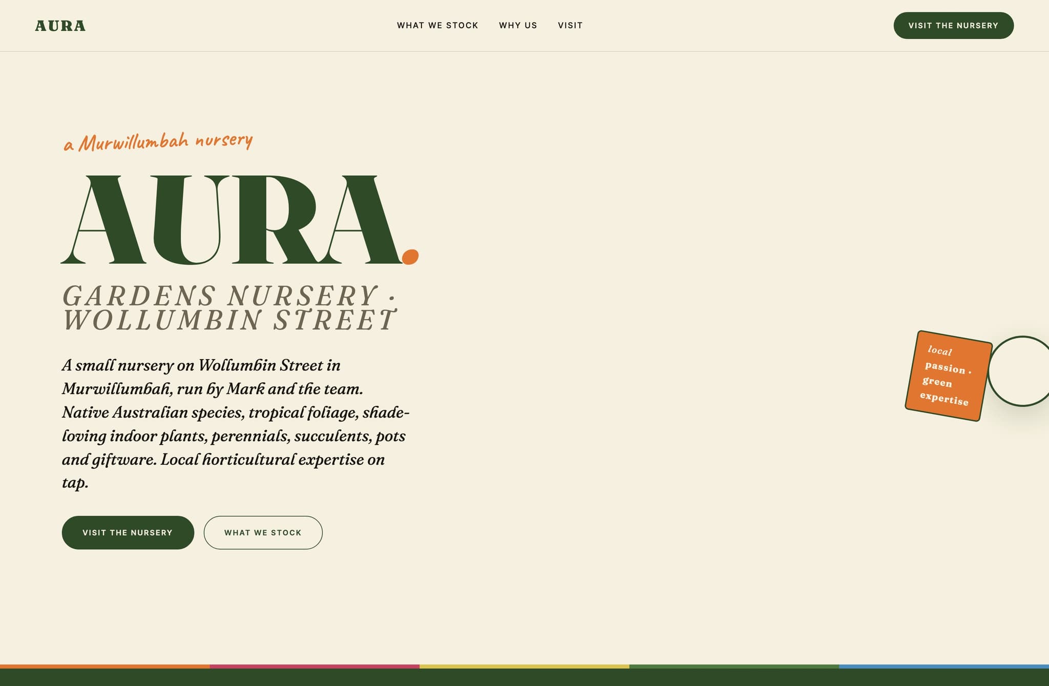 Aura Gardens website redesign