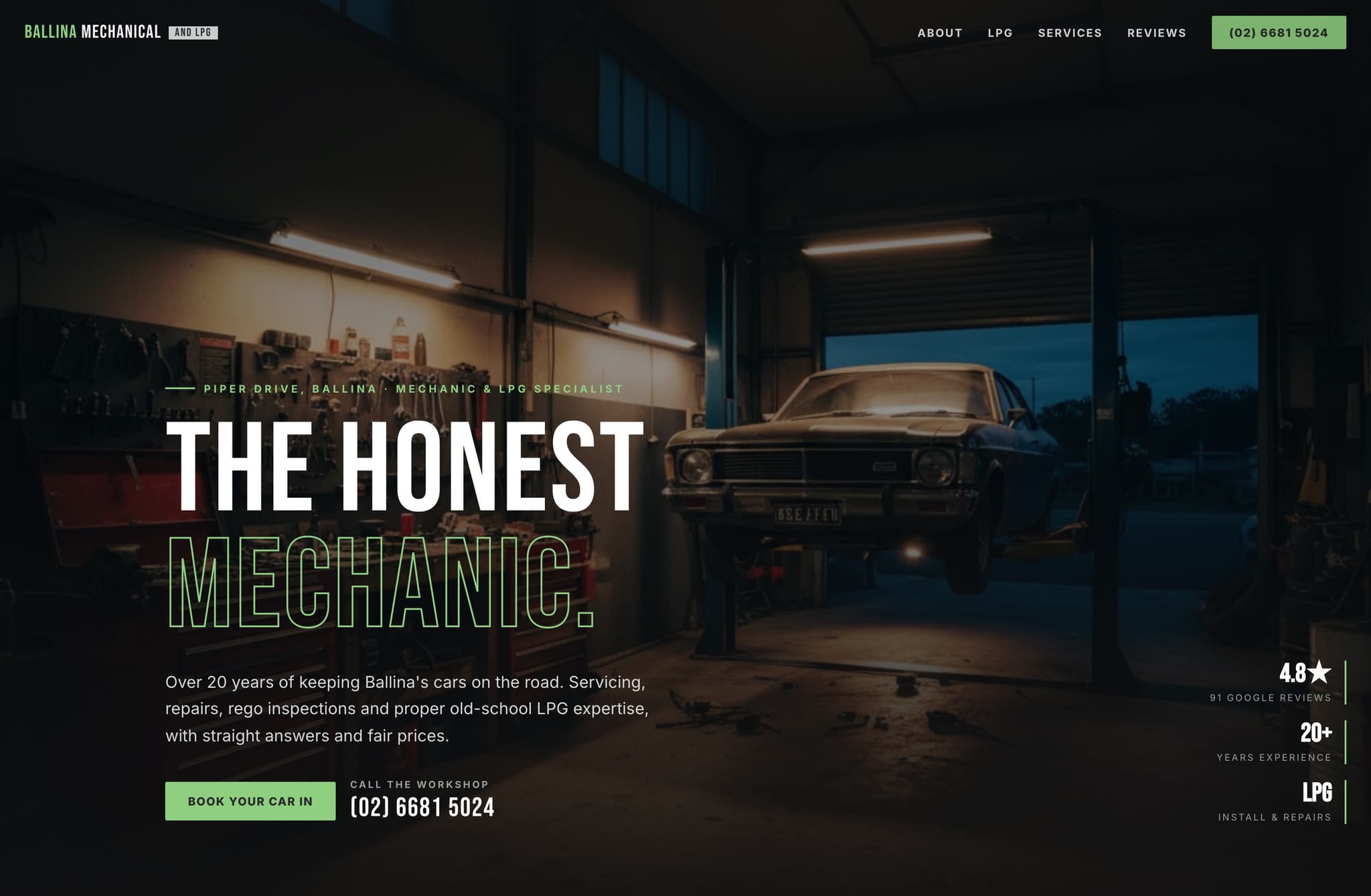 Ballina Mechanical, Web Design project thumbnail