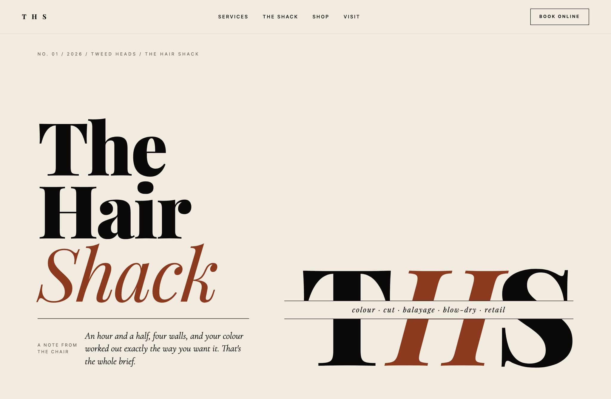 Hair Shack, Web Design project thumbnail