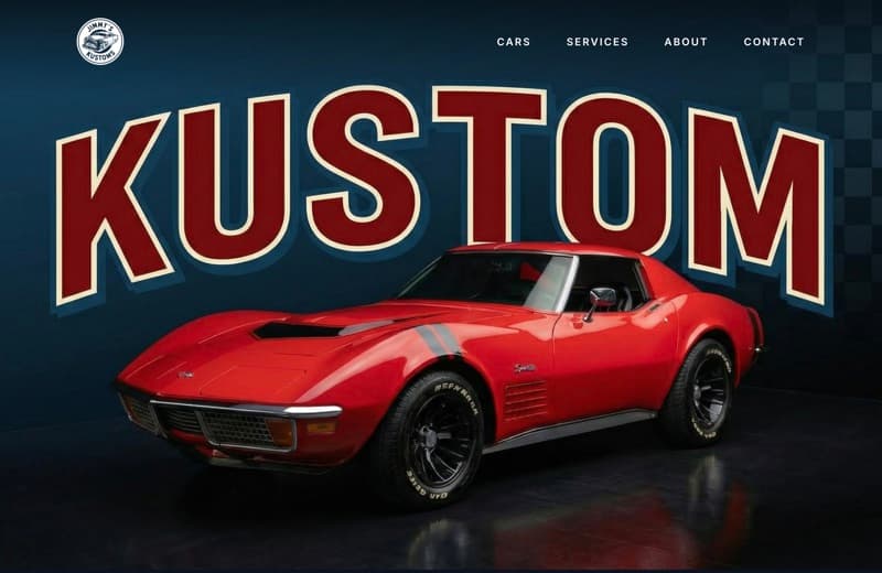 Jimmys Kustoms, Web Design project thumbnail