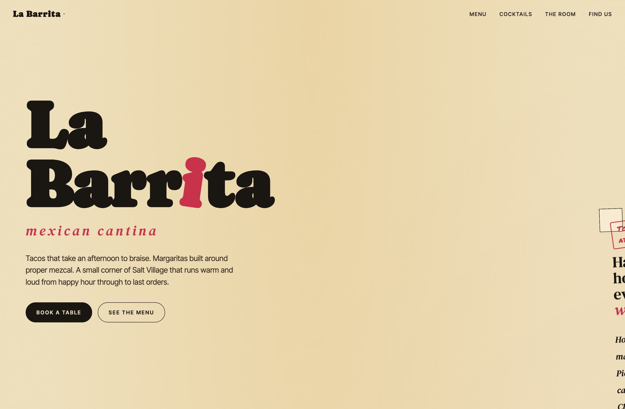 LA Barrita, Web Design project thumbnail