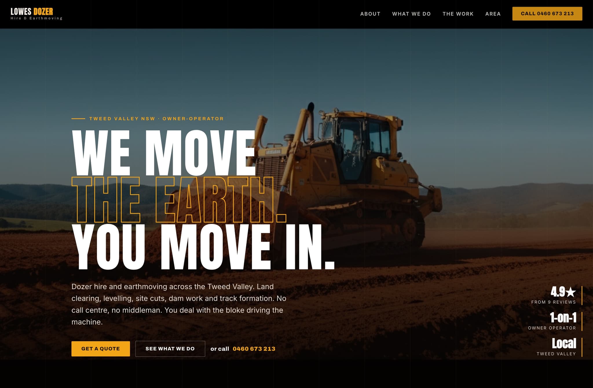 Lowes Dozer Hire, Web Design project thumbnail