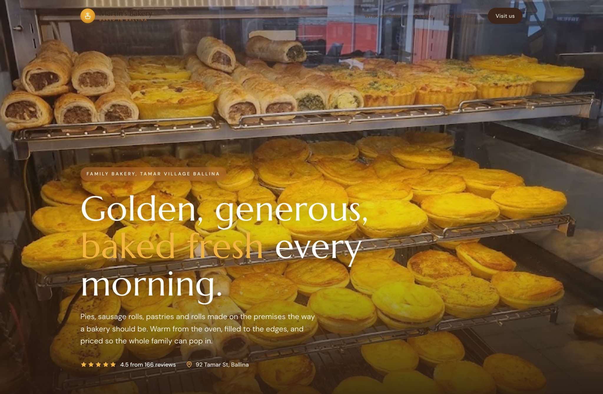 Martins Bakery, Web Design project thumbnail