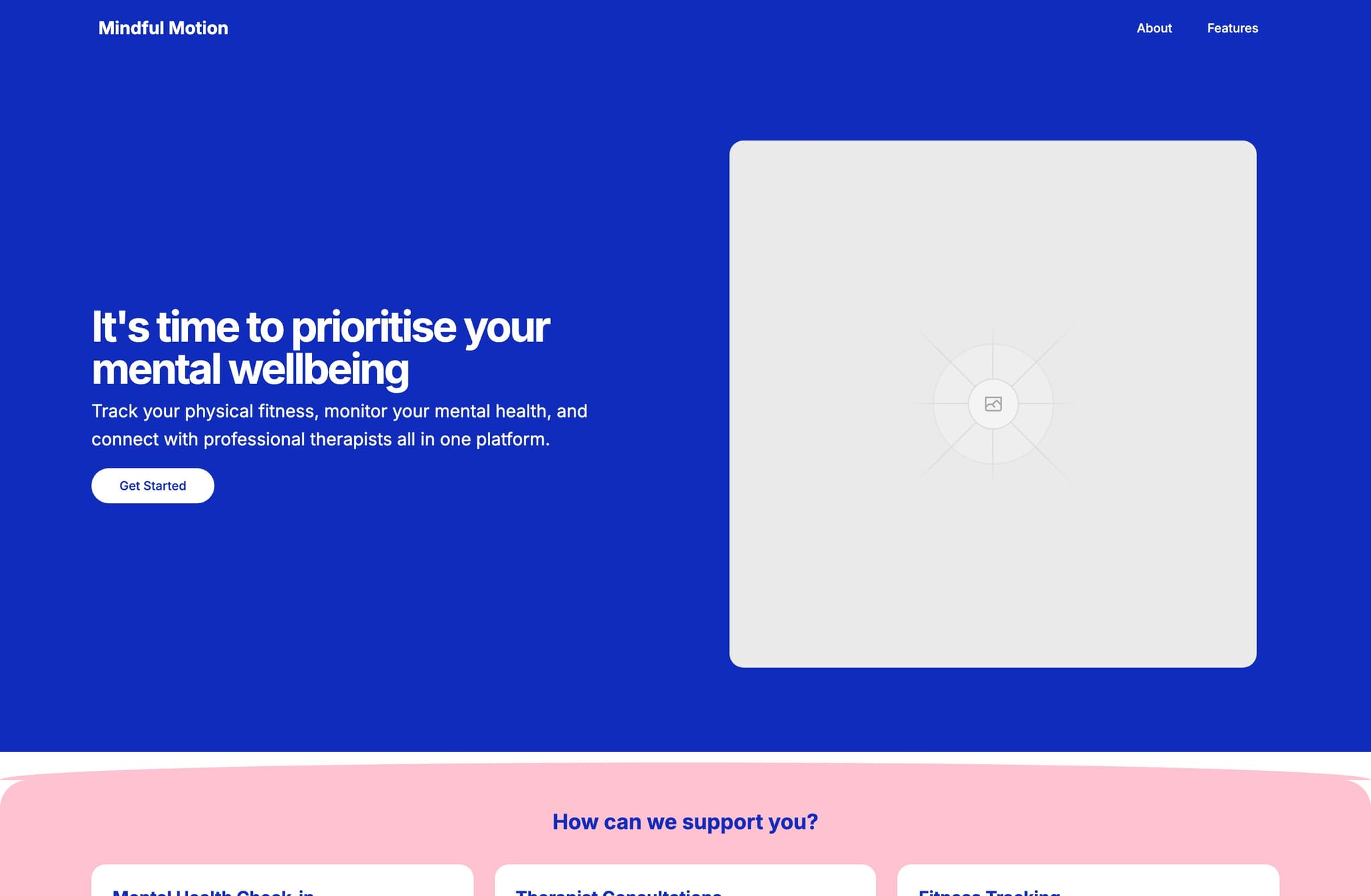 Mindful Motion, Web Design project thumbnail