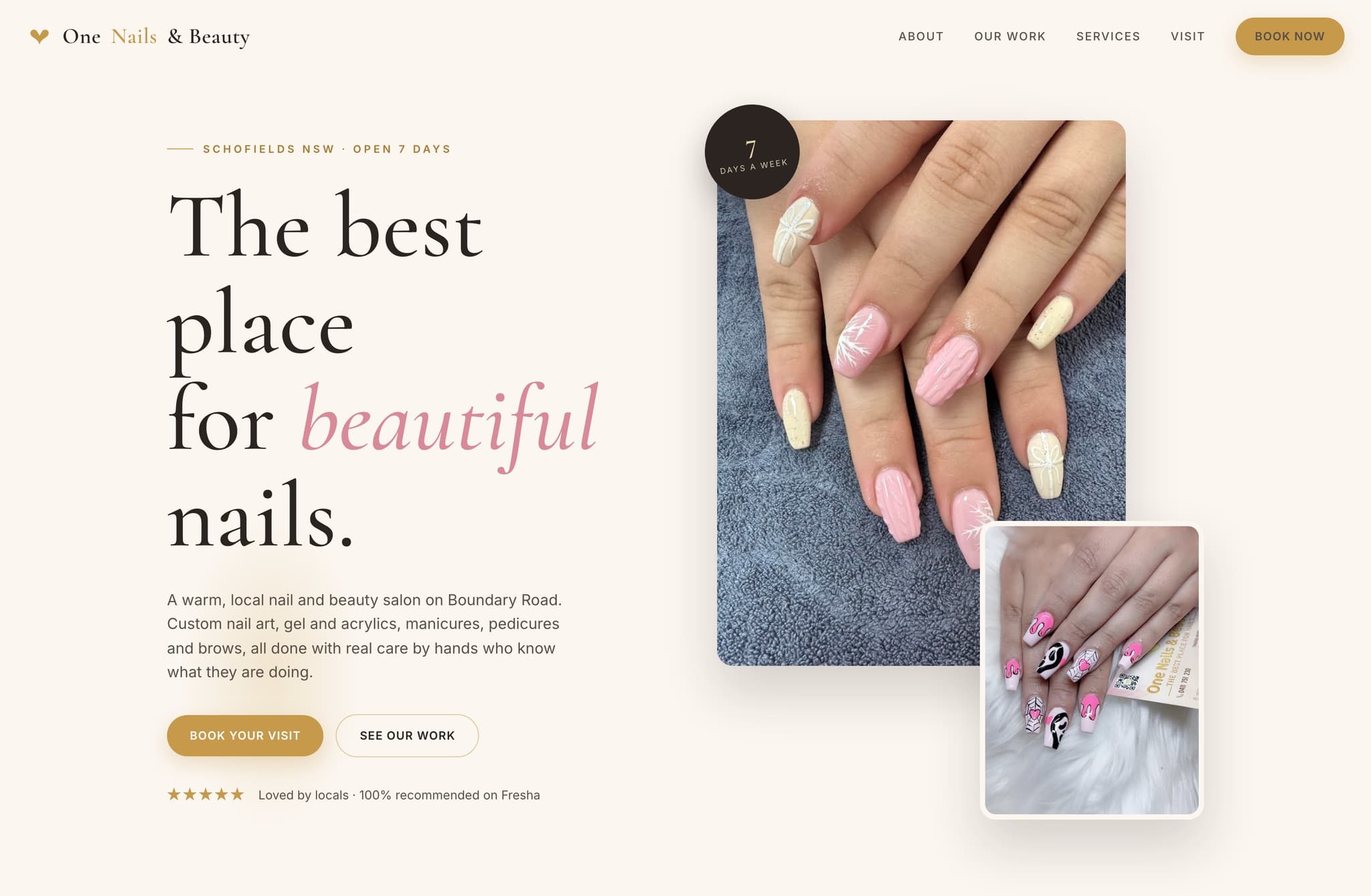 ONE Nails Beauty, Web Design project thumbnail