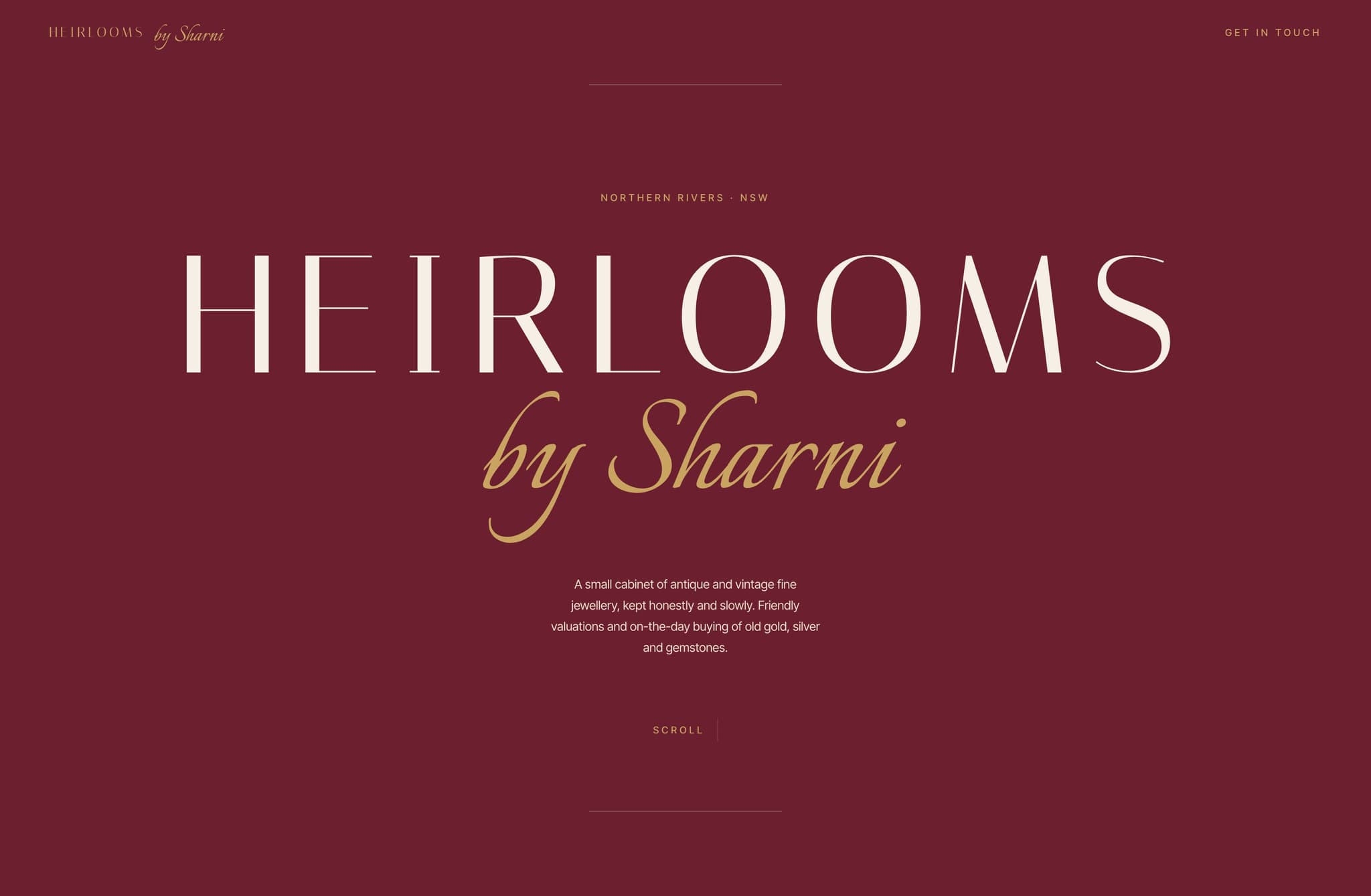Sharni Sinclair Jewellery, Web Design project thumbnail