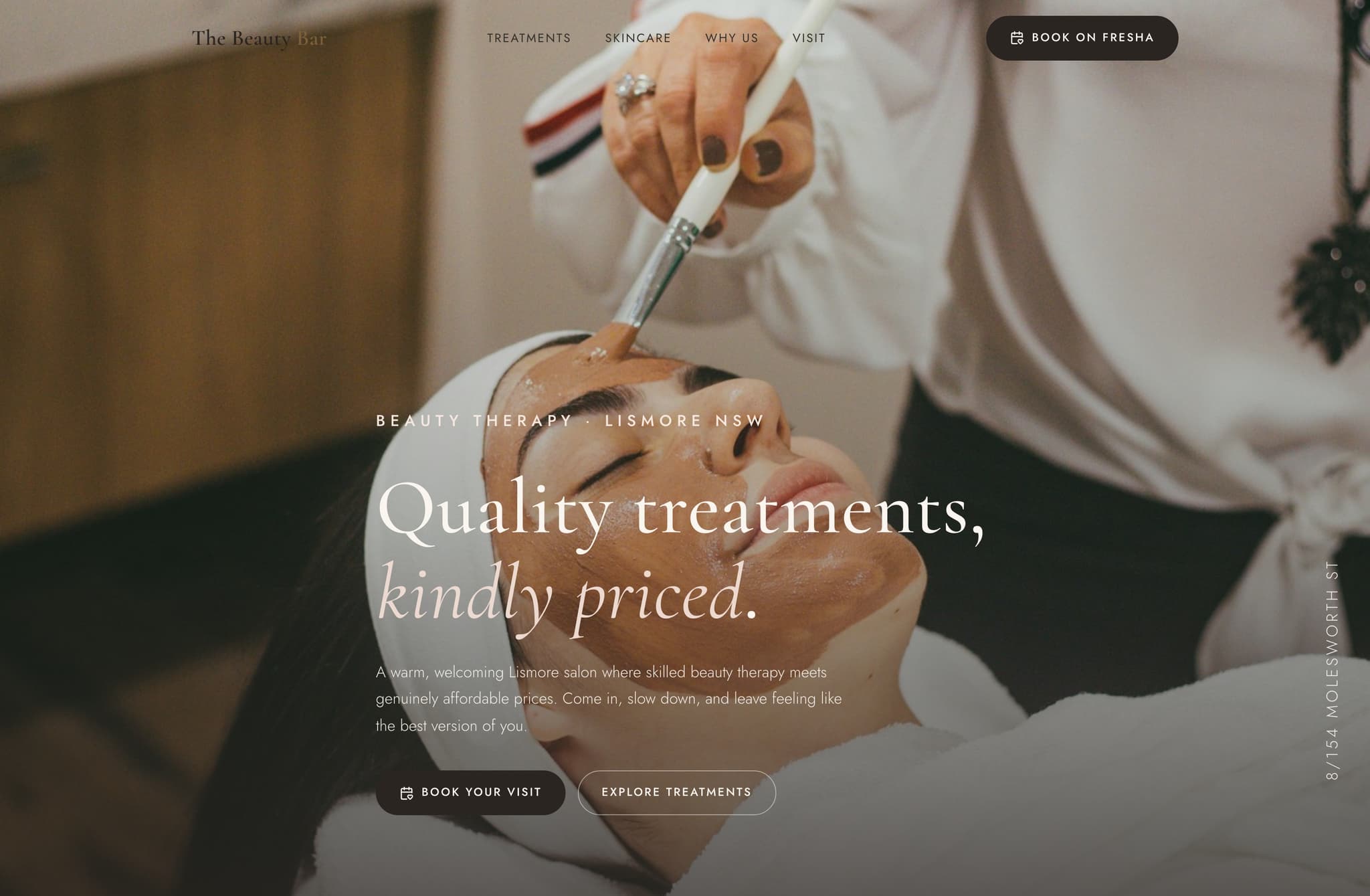 THE Beauty BAR, Web Design project thumbnail